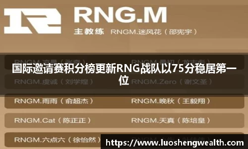 国际邀请赛积分榜更新RNG战队以75分稳居第一位